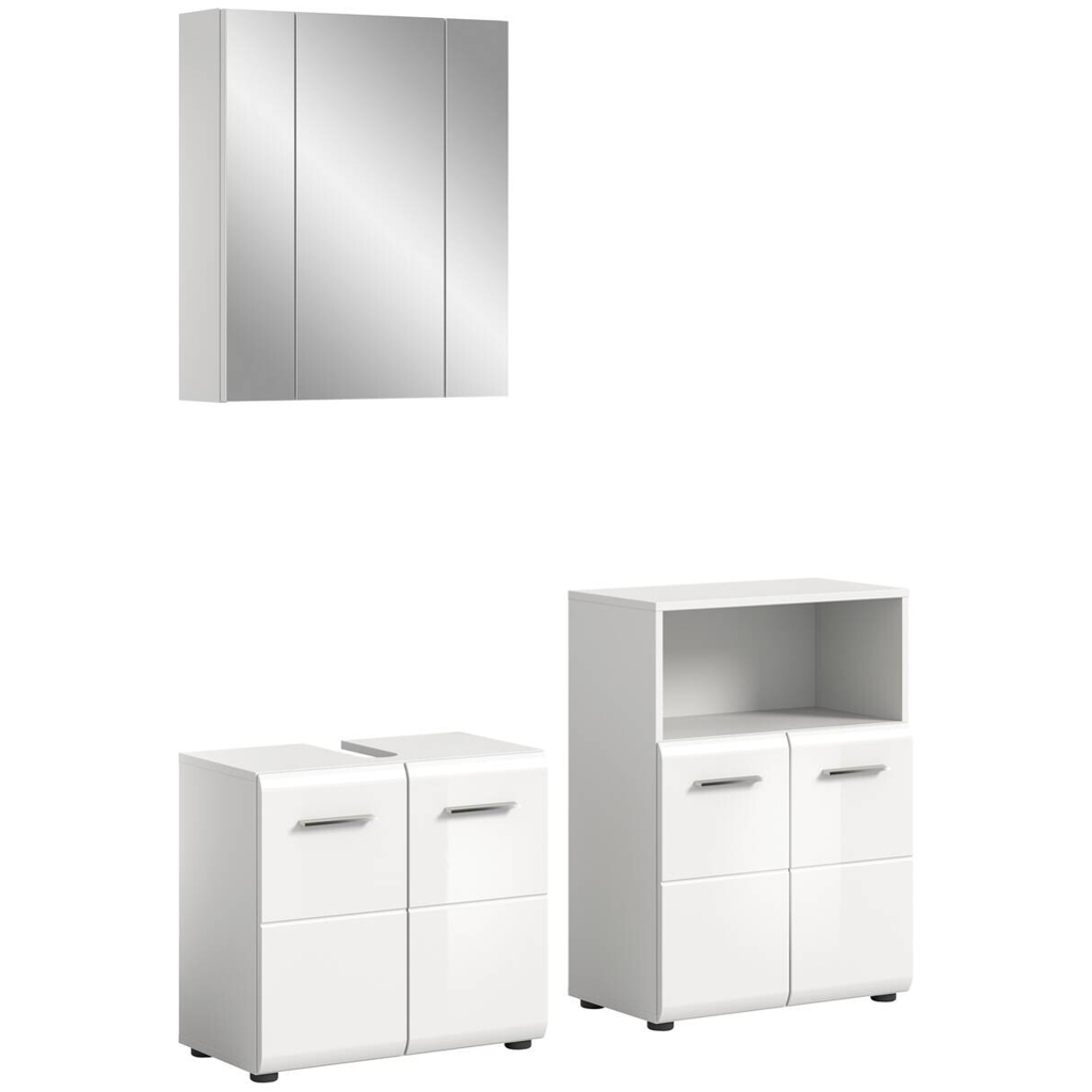 Badezimmer-Set ICE
weiß weiß Hochglanz B/H/T: ca. 135x190x32 cm