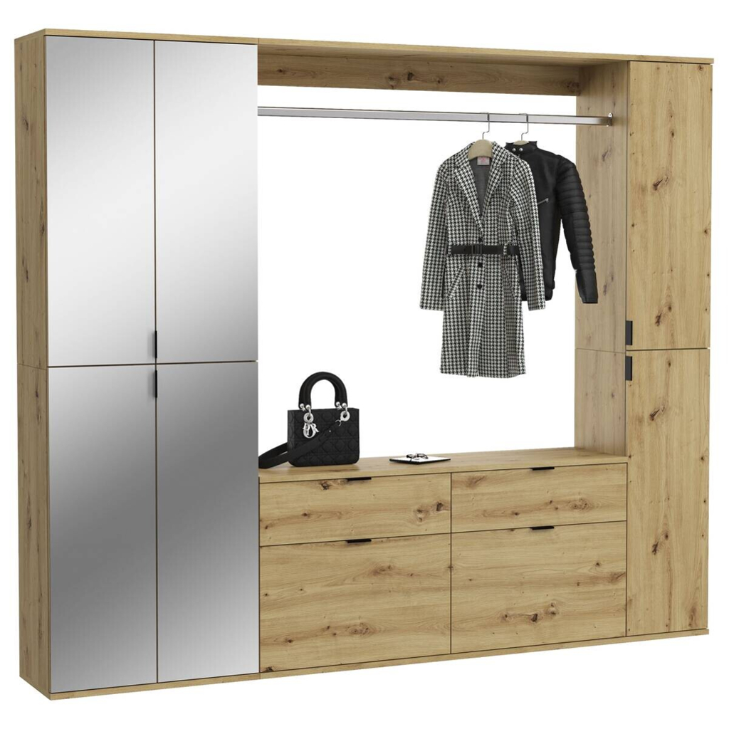 Garderobe PROJEKT
Eiche Artisan Nachbildung Spiegel B/H/T: ca. 212x193x34 cm