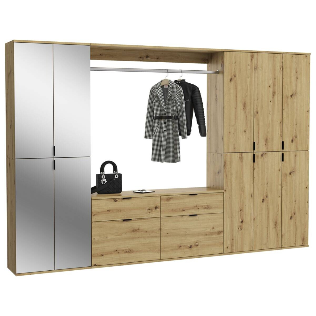 Garderobe PROJEKT
Eiche Artisan Nachbildung Spiegel B/H/T: ca. 273x193x34 cm
