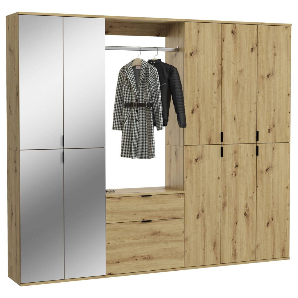 Garderobe PROJEKT
Eiche Artisan Nachbildung Spiegel B/H/T: ca. 213x193x34 cm