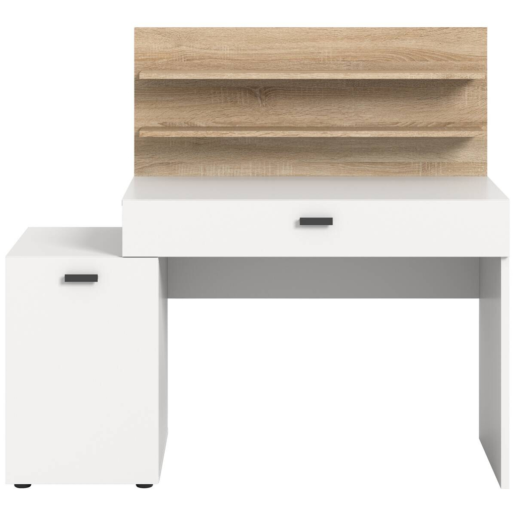 POCO Schreibtisch Match weiß Eiche Sonoma Nachbildung B/H/T: ca. 130x117x54 cm