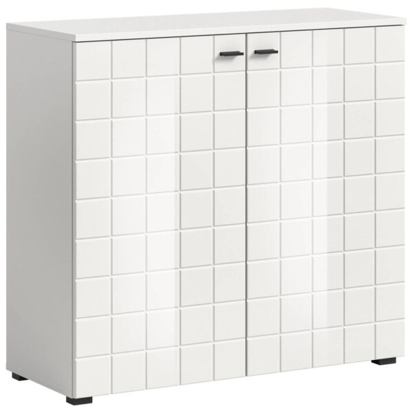 POCO Kommode Monte weiß weiß Hochglanz B/H/T: ca. 92x86x37 cm