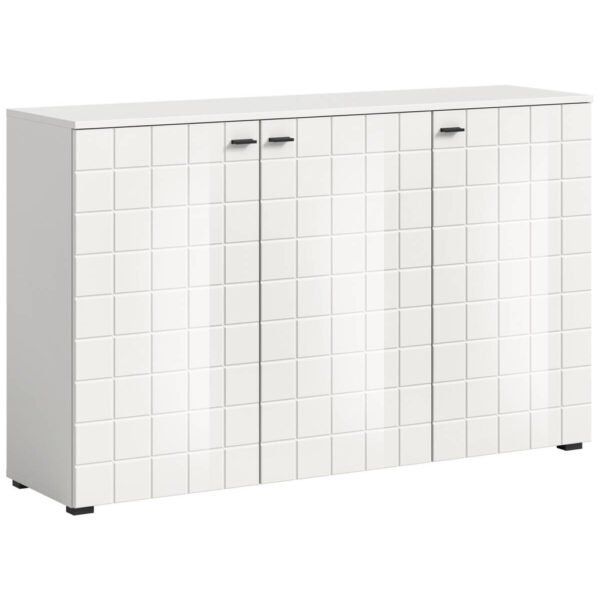 POCO Sideboard Monte weiß weiß Hochglanz B/H/T: ca. 138x86x37 cm