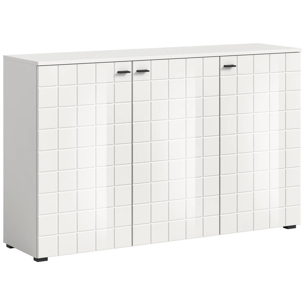 POCO Sideboard Monte weiß weiß Hochglanz B/H/T: ca. 138x86x37 cm