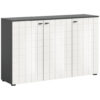 POCO Sideboard Monte anthrazit weiß Hochglanz B/H/T: ca. 138x86x37 cm