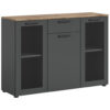POCO Sideboard Niklas anthrazit Eiche Nox Oak Nachbildung B/H/T: ca. 120x84x35 cm