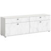 POCO TV-Lowboard Stone weiß Marmoroptik B/H/T: ca. 180x62x41 cm