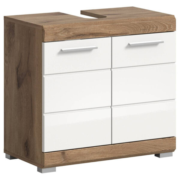 Waschbeckenunterschrank Wave
Oak Nachbildung weiß Hochglanz B/H/T: ca. 60x56x34 cm