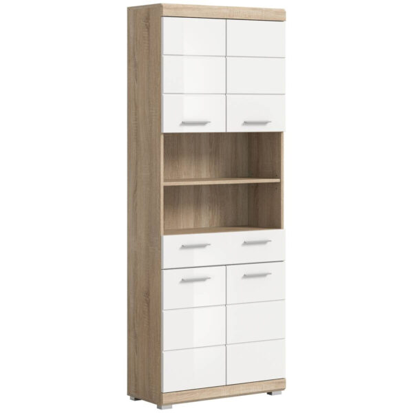 4066432024775 Badhochschrank Lambada
Eiche Sonoma Nachbildung weiß Hochglanz B/H/T: ca. 74x191x31 cm