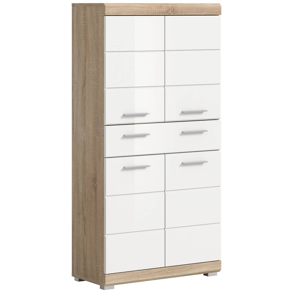Midischrank Lambada
Eiche Sonoma Nachbildung weiß Hochglanz B/H/T: ca. 74x141x31 cm