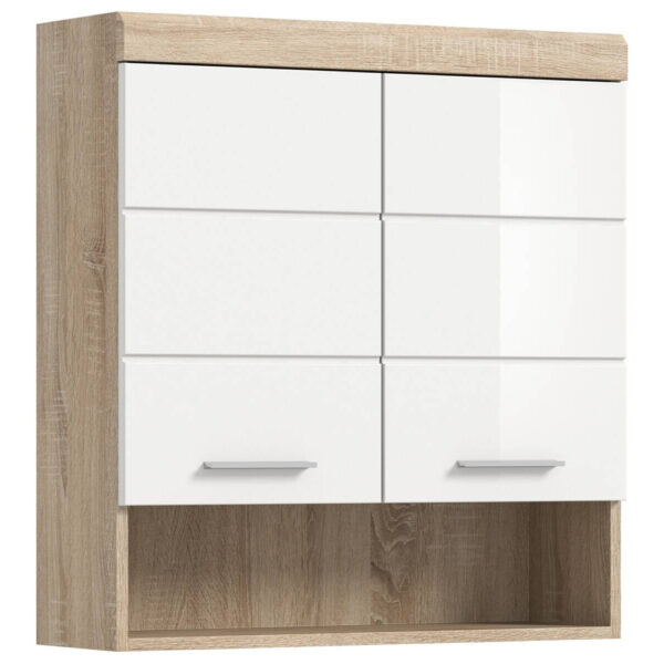 4066432024805 Badhängeschrank Lambada
Eiche Sonoma Nachbildung weiß Hochglanz B/H/T: ca. 74x79x24 cm