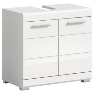 Waschbeckenunterschrank Scout weiß weiß Hochglanz B/H/T: ca. 60x56x34 cm