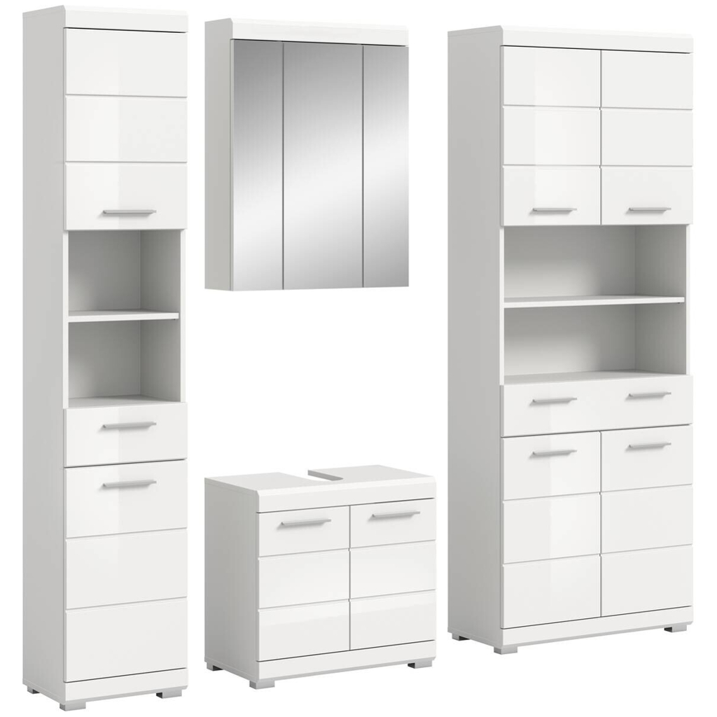 Badezimmer-Set Scout
weiß weiß Hochglanz B/H/T: ca. 186x191x34 cm
