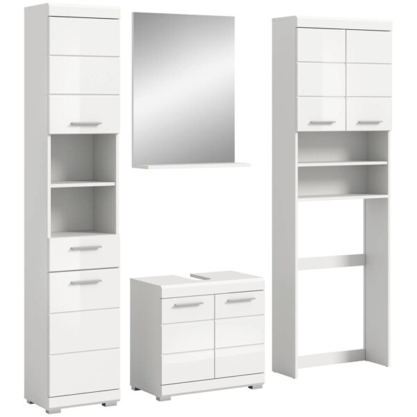 4066432025314 Badezimmer-Set Scout
weiß weiß Hochglanz B/H/T: ca. 190x191x34 cm