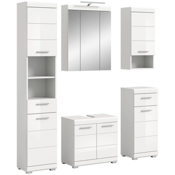 4066432026724-1 Badezimmer-Set Scout
weiß weiß Hochglanz B/H/T: ca. 164x191x34 cm