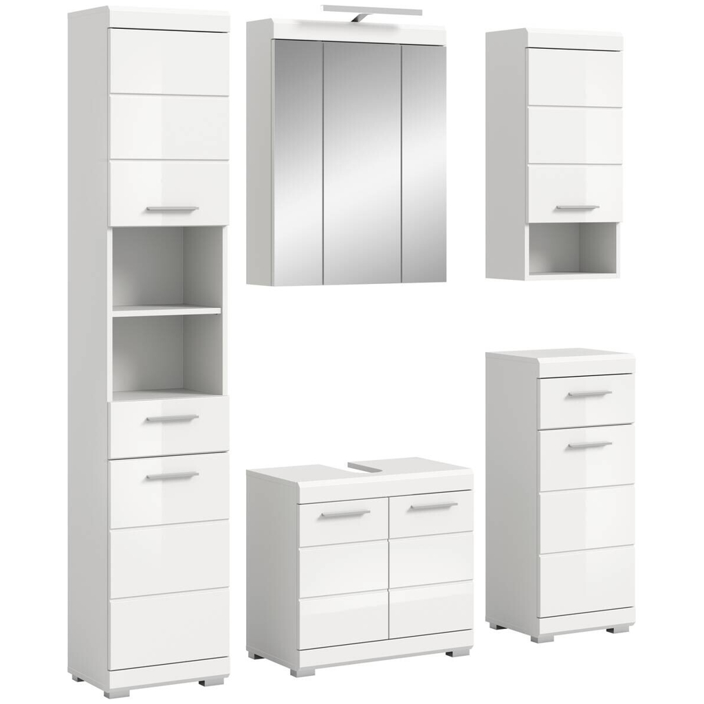 Badezimmer-Set Scout
weiß weiß Hochglanz B/H/T: ca. 164x191x34 cm