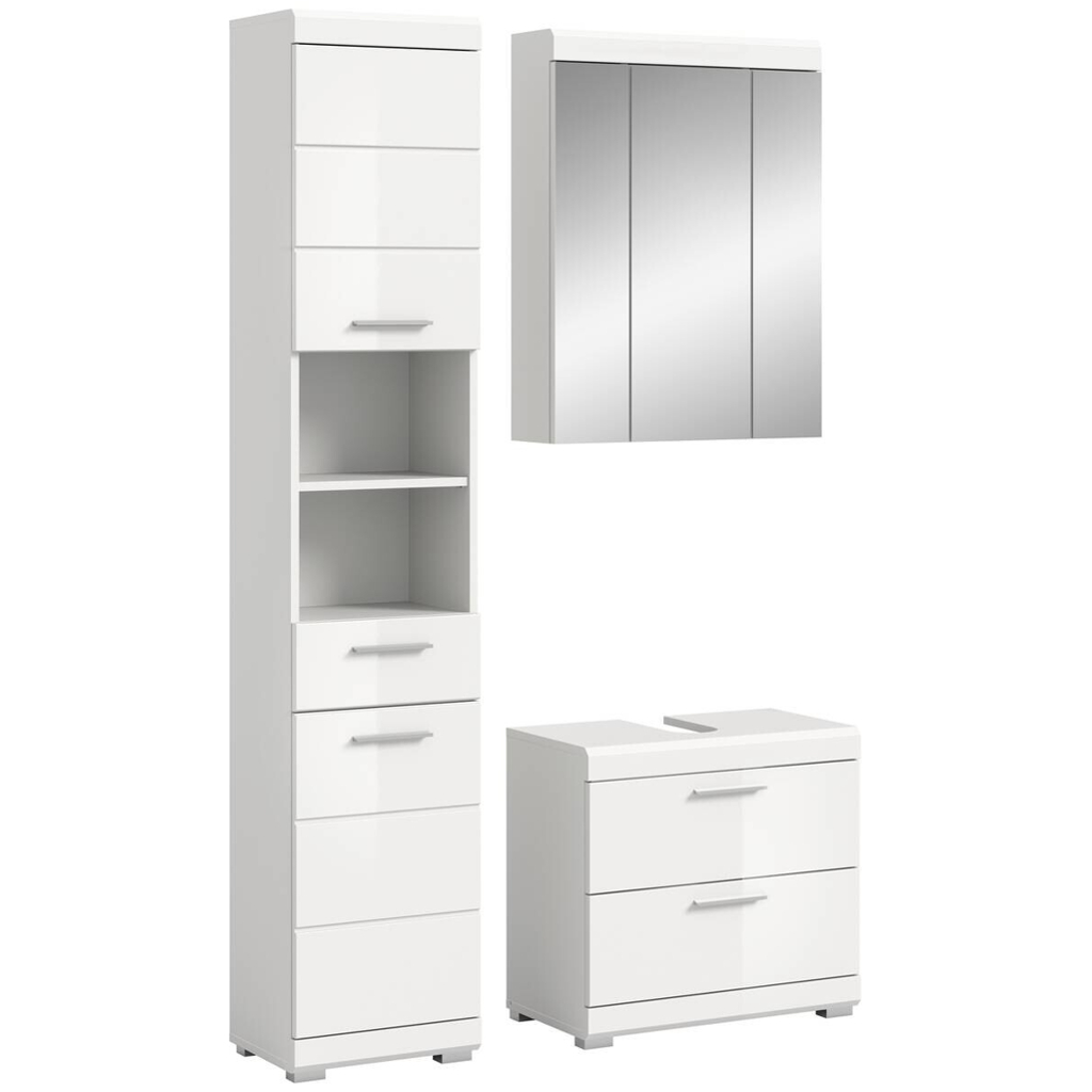 Badezimmer-Set Scout
weiß weiß Hochglanz B/H/T: ca. 112x191x37 cm