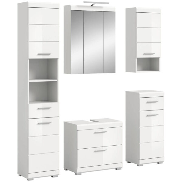 4066432031711-1 Badezimmer-Set Scout
weiß weiß Hochglanz B/H/T: ca. 164x191x37 cm