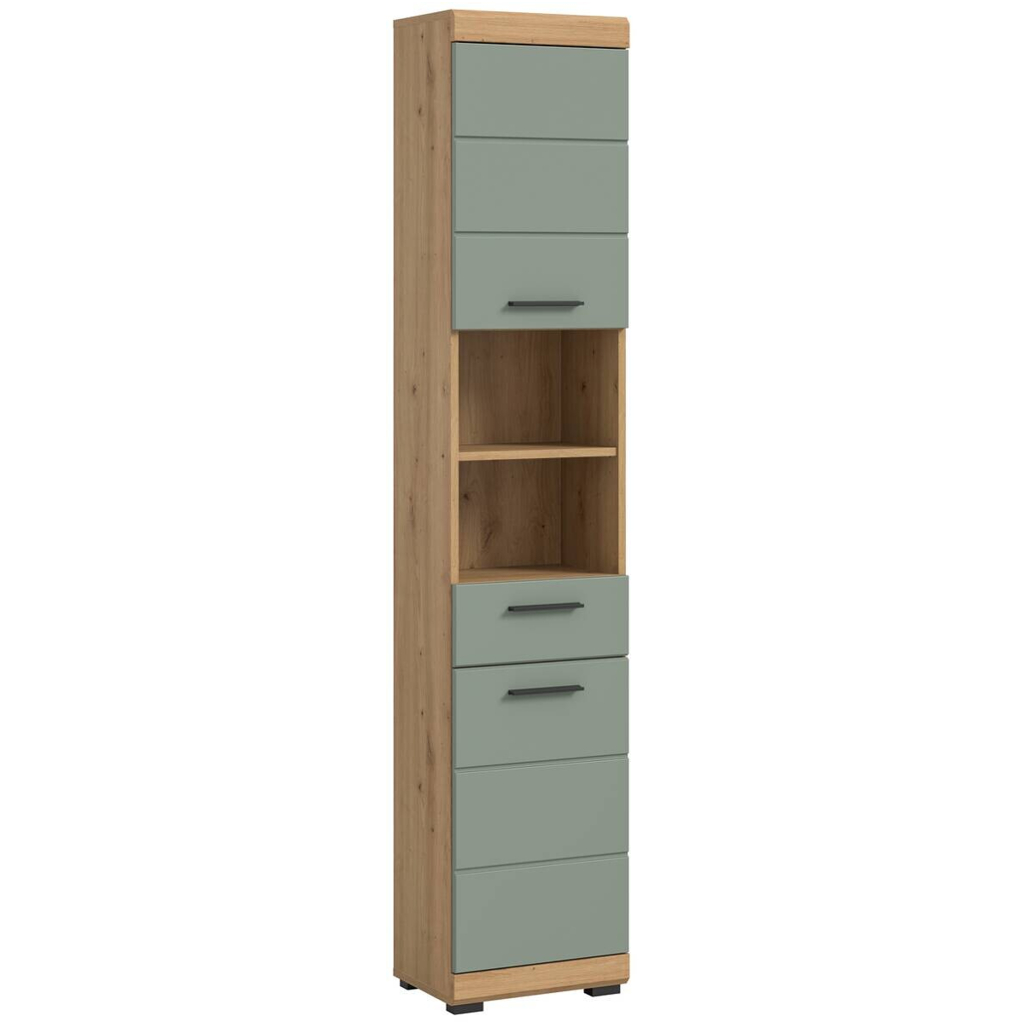 Badhochschrank Scout
Eiche Artisan Nachbildung salbei Nachbildung B/H/T: ca. 37x191x31 cm