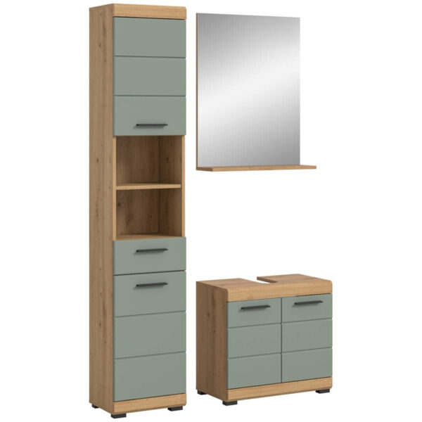 4066432031872-1 Badezimmer-Set Scout
Eiche Artisan Nachbildung salbei Nachbildung B/H/T: ca. 112x191x34 cm