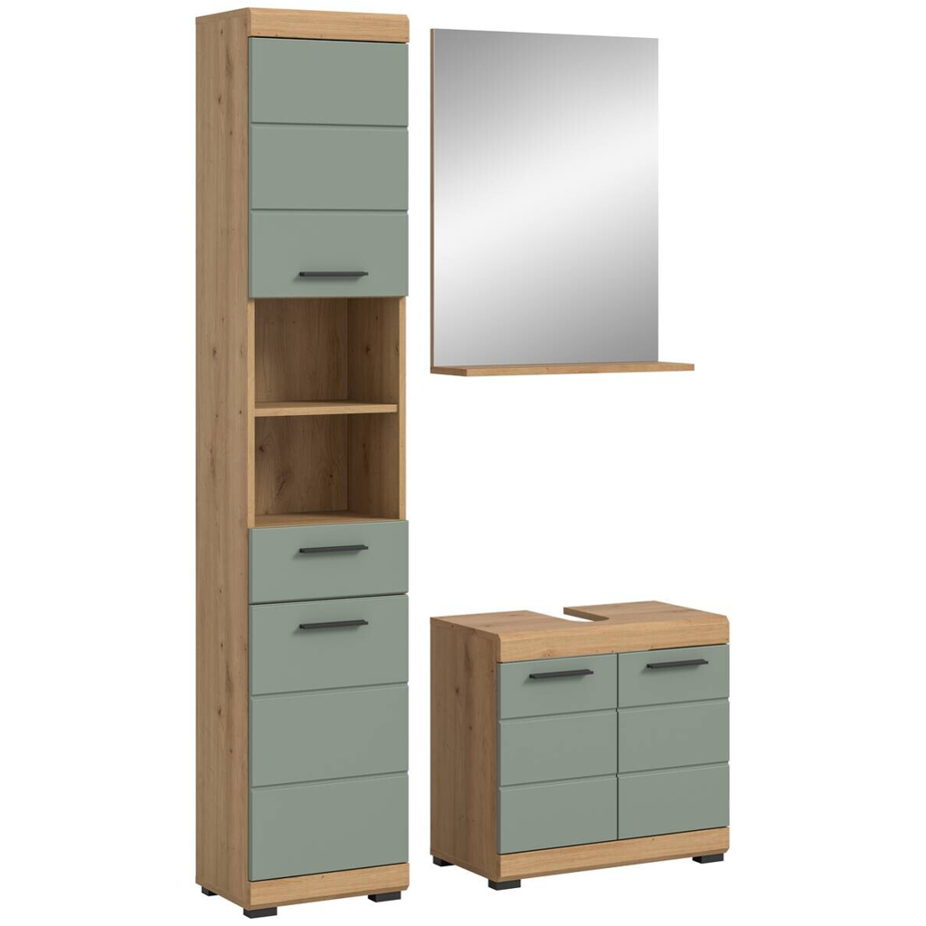 Badezimmer-Set Scout
Eiche Artisan Nachbildung salbei Nachbildung B/H/T: ca. 112x191x34 cm