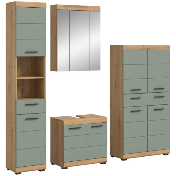 4066432031964 Badezimmer-Set Scout
Eiche Artisan Nachbildung salbei Nachbildung B/H/T: ca. 186x191x34 cm