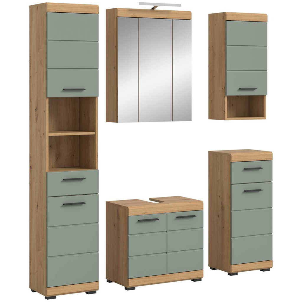 Badezimmer-Set Scout
Eiche Artisan Nachbildung salbei Nachbildung B/H/T: ca. 164x191x34 cm
