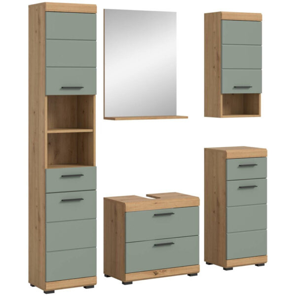 4066432032022 Badezimmer-Set Scout
Eiche Artisan Nachbildung salbei Nachbildung B/H/T: ca. 164x191x37 cm