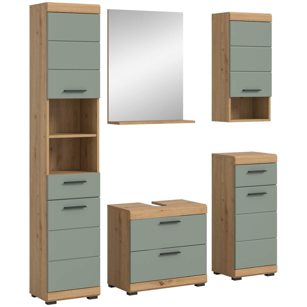 Badezimmer-Set Scout
Eiche Artisan Nachbildung salbei Nachbildung B/H/T: ca. 164x191x37 cm