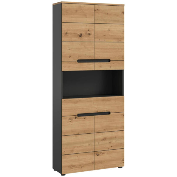 4066432032176-1 Hochschrank Canu
Basalt Eiche Artisan Nachbildung B/H/T: ca. 76x193x34 cm