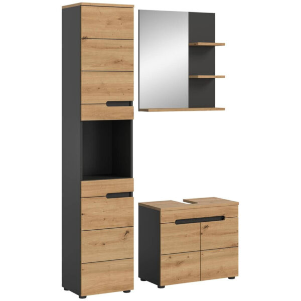 Badezimmer-Set Canu
Basalt Eiche Artisan Nachbildung B/H/T: ca. 116x193x34 cm