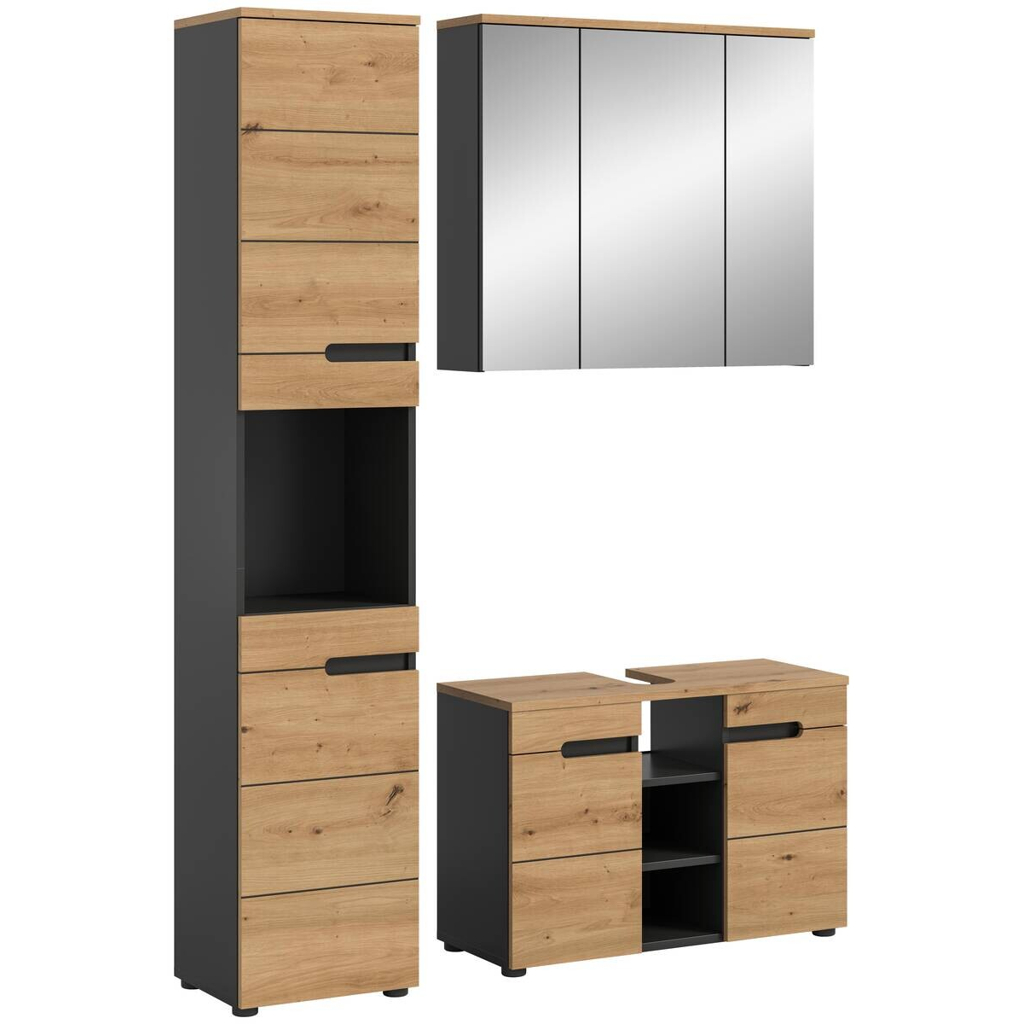 Badezimmer-Set Canu
Basalt Eiche Artisan Nachbildung B/H/T: ca. 133x193x34 cm