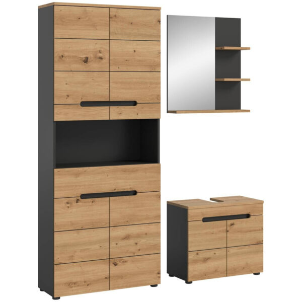 Badezimmer-Set Canu
Basalt Eiche Artisan Nachbildung B/H/T: ca. 154x193x34 cm