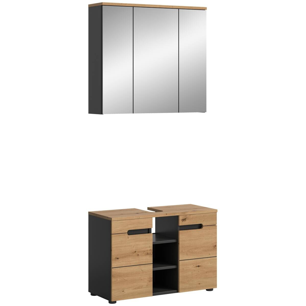 Badezimmer-Set Canu
Basalt Eiche Artisan Nachbildung B/H/T: ca. 80x193x34 cm
