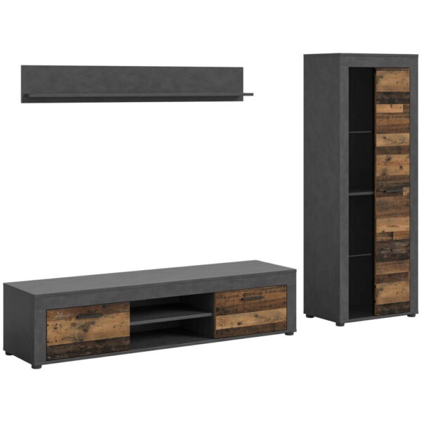 Wohnwand Jam
Matera Nachbildung Old Wood Nachbildung B/H/T: ca. 159x235x35 cm