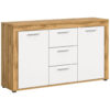 xonox.home Sideboard Jam Eiche Wotan Nachbildung weiß B/H/T: ca. 125x80x35 cm