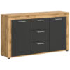 xonox.home Sideboard Jam Eiche Wotan Nachbildung grau B/H/T: ca. 125x80x35 cm