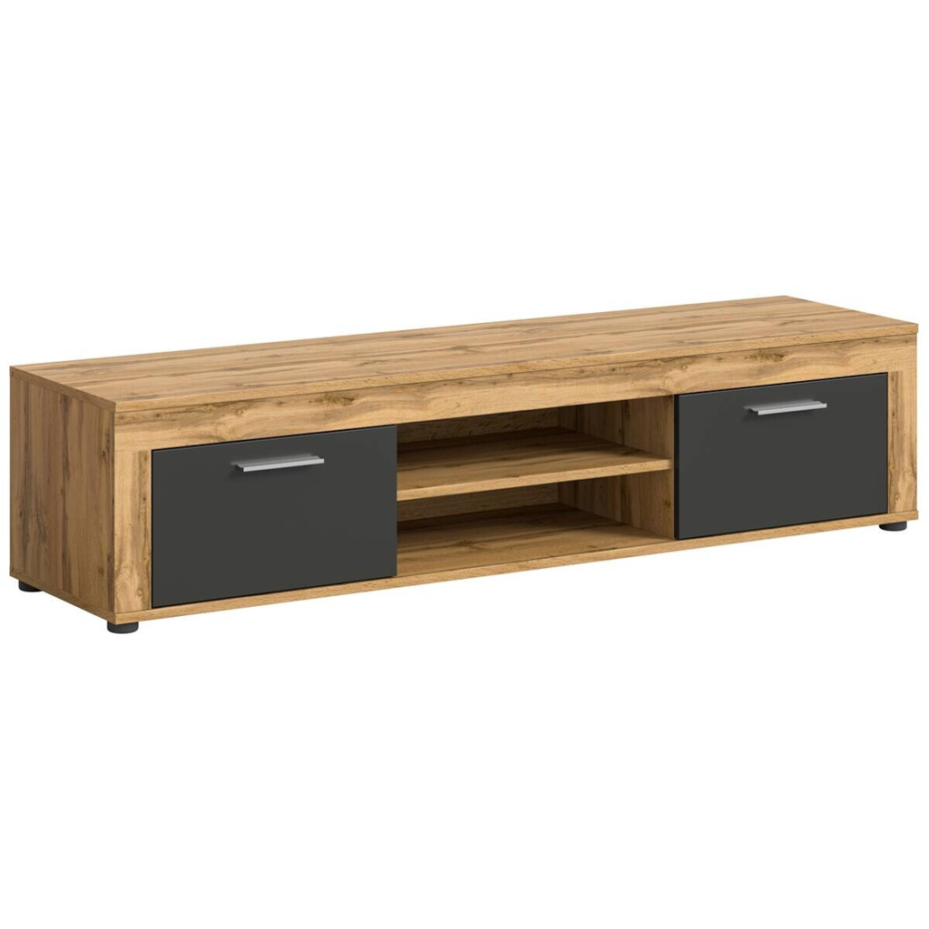 xonox.home Lowboard Jam Eiche Wotan Nachbildung grau B/H/T: ca. 160x37x40 cm