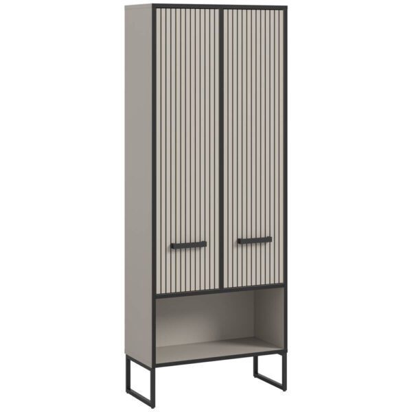 4066432034200 Badhochschrank BAGNO
schwarz Kaschmirgrau Nachbildung B/H/T: ca. 59x159x32 cm