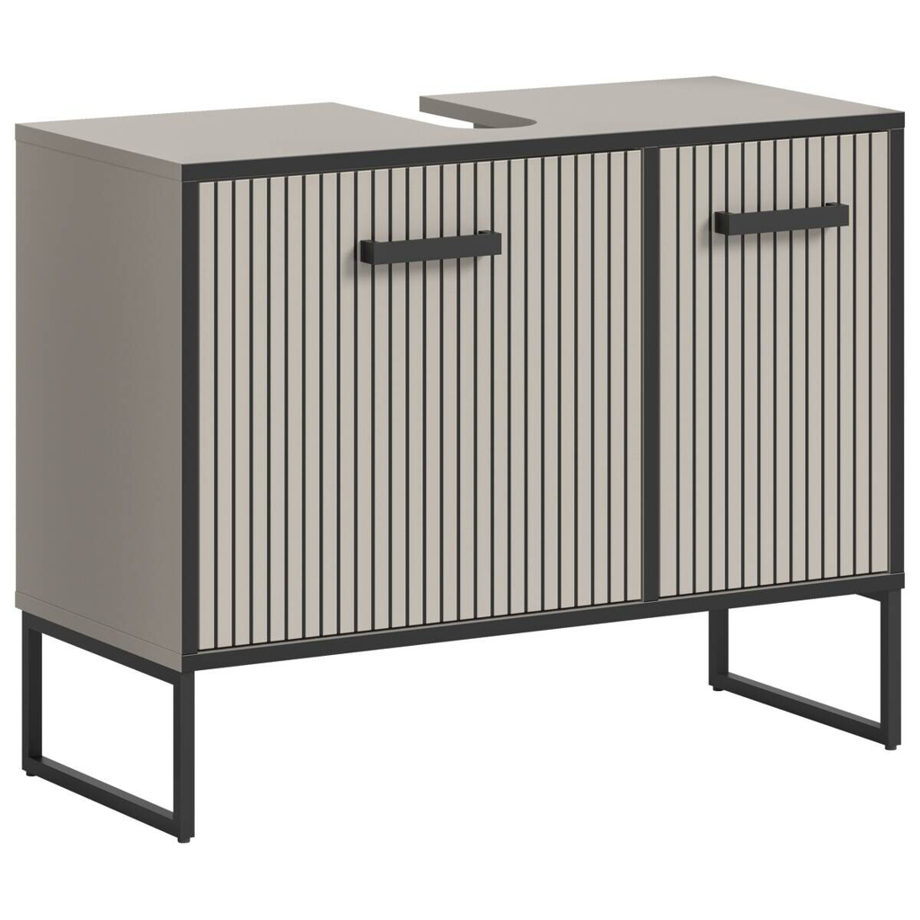 Waschbeckenunterschrank BAGNO
schwarz Kaschmirgrau Nachbildung B/H/T: ca. 80x63x36 cm