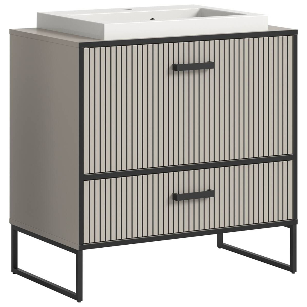 Waschplatz BAGNO
schwarz Kaschmirgrau Nachbildung B/H/T: ca. 80x84x48 cm