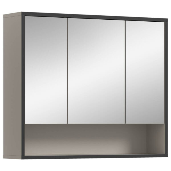 4066432034255 Spiegelschrank BAGNO
schwarz Kaschmirgrau Nachbildung B/H/T: ca. 80x68x19 cm