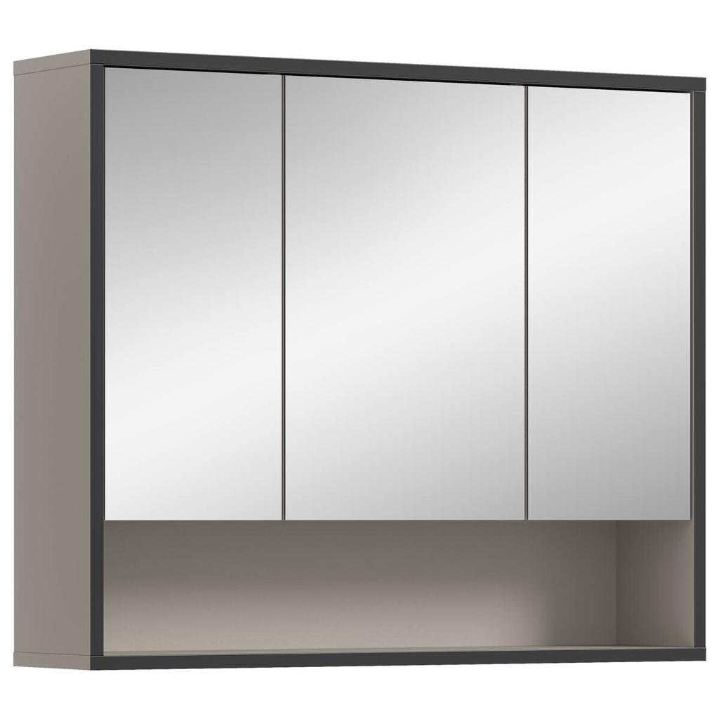 Spiegelschrank BAGNO
schwarz Kaschmirgrau Nachbildung B/H/T: ca. 80x68x19 cm
