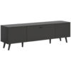 xonox.home Lowboard LINEA grau schwarz B/H/T: ca. 185x55x40 cm
