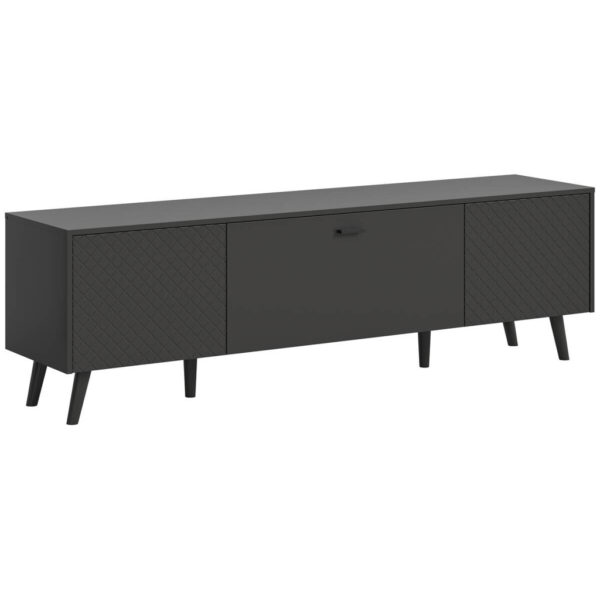 xonox.home Lowboard LINEA grau schwarz B/H/T: ca. 185x55x40 cm