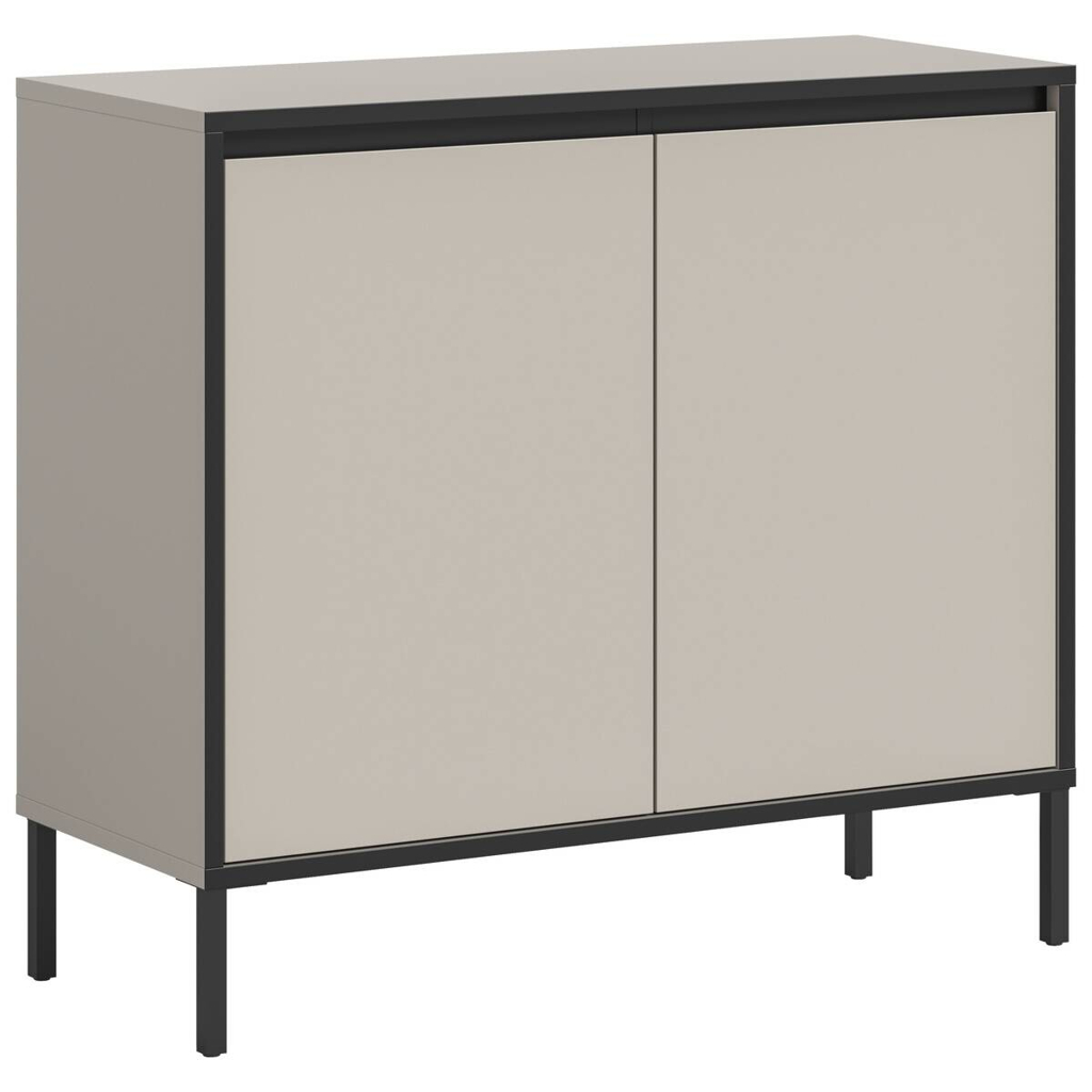 xonox.home Kommode Tron Kaschmirgrau Nachbildung schwarz B/H/T: ca. 92x83x38 cm