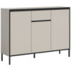 xonox.home Kommode Tron Kaschmirgrau Nachbildung schwarz B/H/T: ca. 136x101x38 cm