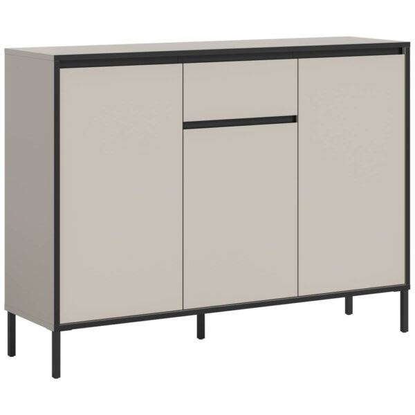 xonox.home Kommode Tron Kaschmirgrau Nachbildung schwarz B/H/T: ca. 136x101x38 cm