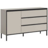 xonox.home Sideboard Tron Kaschmirgrau Nachbildung schwarz B/H/T: ca. 136x83x38 cm