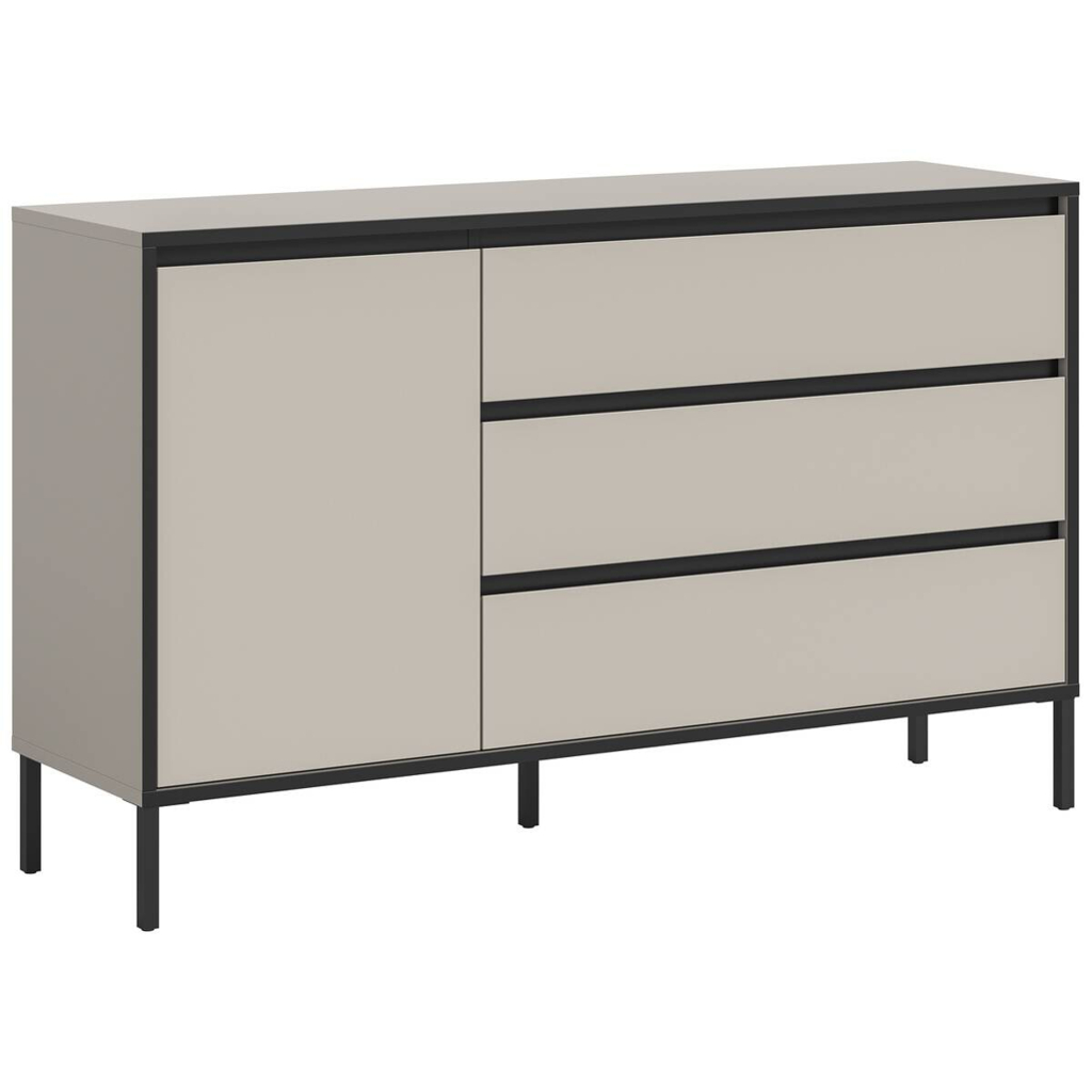 xonox.home Sideboard Tron Kaschmirgrau Nachbildung schwarz B/H/T: ca. 136x83x38 cm